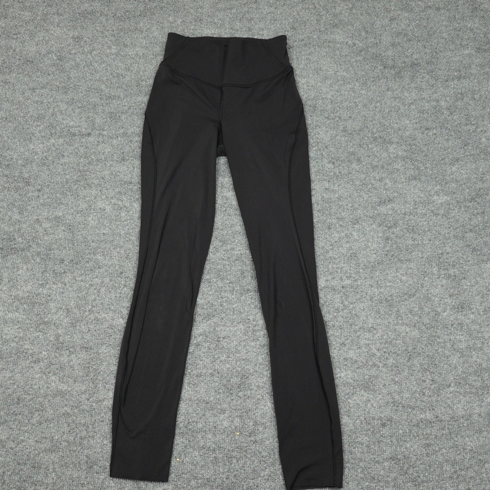 Lululemon Leggings Womens 2 Black Nulux High Rise Full Length Activewear Yoga